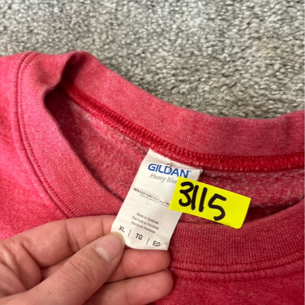 vintage Gildan sweatshirt mens XL red crewneck sweater 90s macks‎ prairie wings - Picture 8 of 11